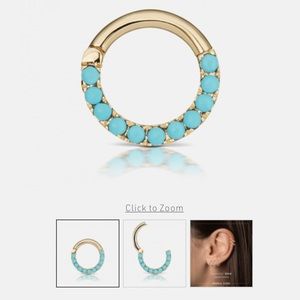 Maria Tash 8mm Turquoise clicker
